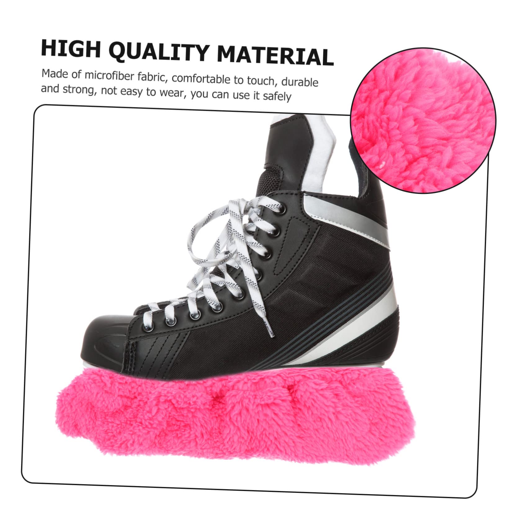 BESPORTBLE 4paires Housses De Lames De Patin à Glace Élastiques Protège-Lames Absorbant Eau De Accessoires De Patinage Résistants Et Pratiques
