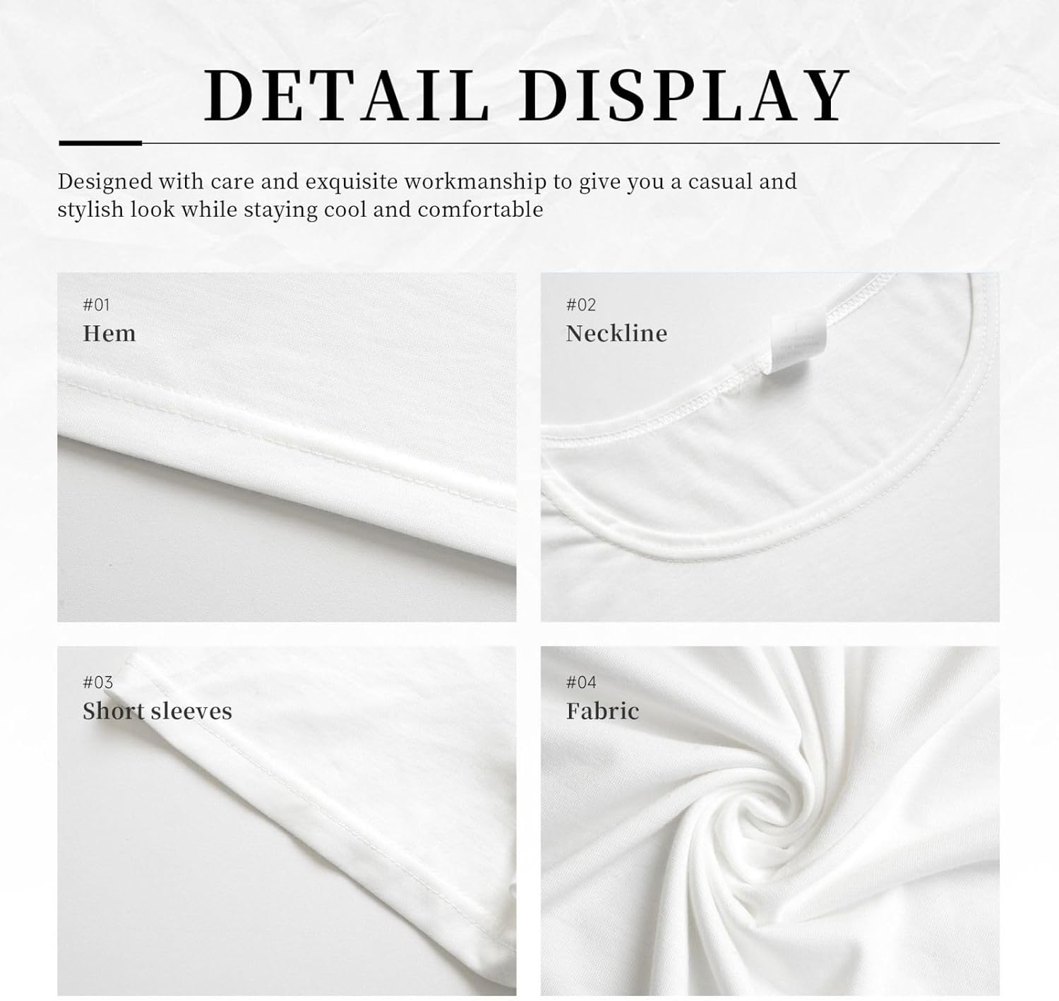 Nightgowns For Women Soft Cotton Sleepshirt Short Sleeve Lounge Dress Casual Ladies Sleepwear - Image 4