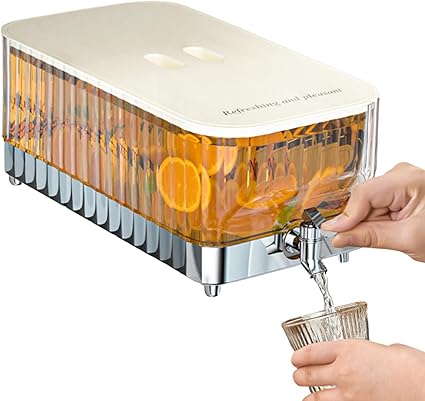 Dispenser Bevande In Vetro Relaxdays 8L Con Rubinetto - Erogatore Per Feste, Design Vintage Con Supporto - Foto 11