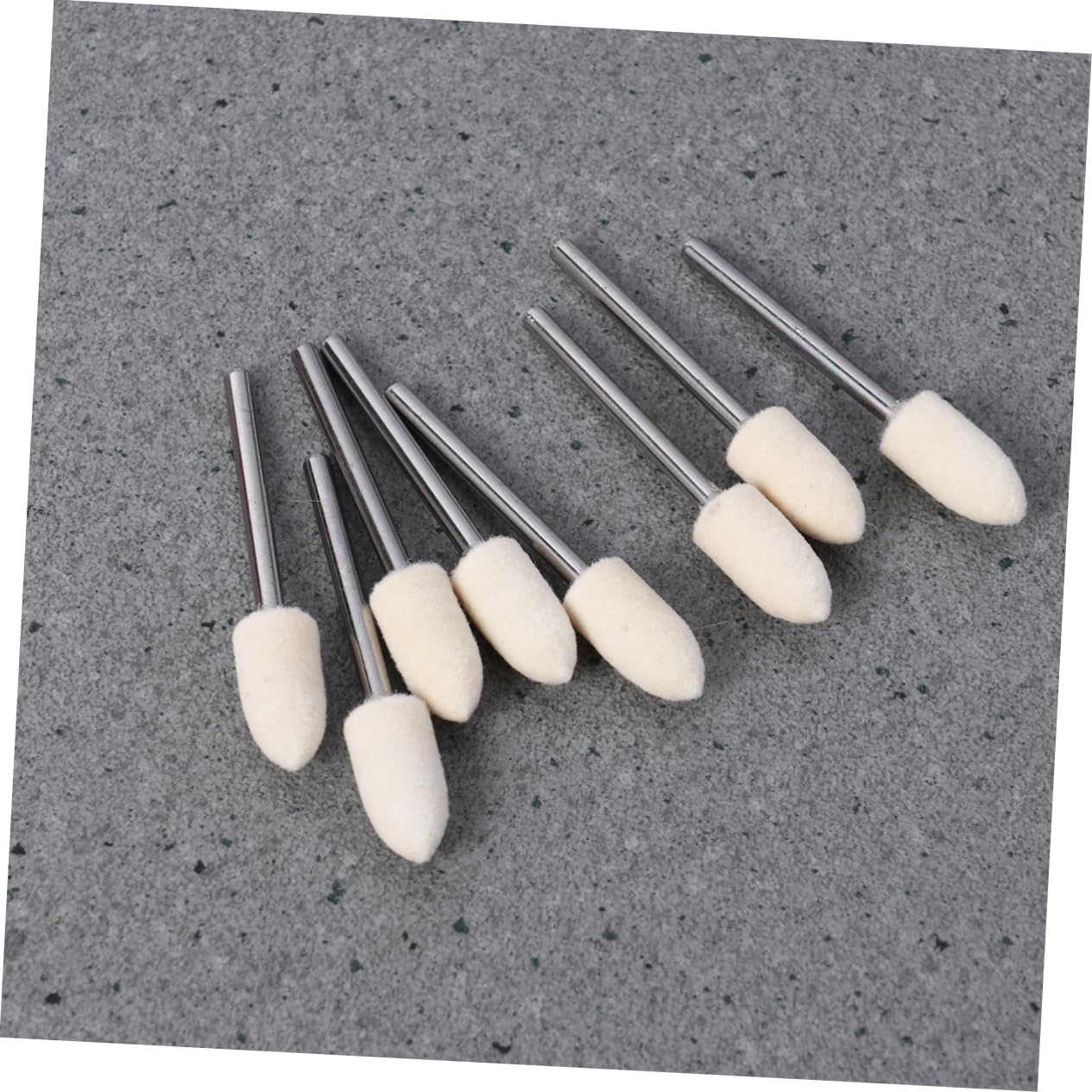 12 Piece White Conical Wool Polishing Tool for Rotary Use