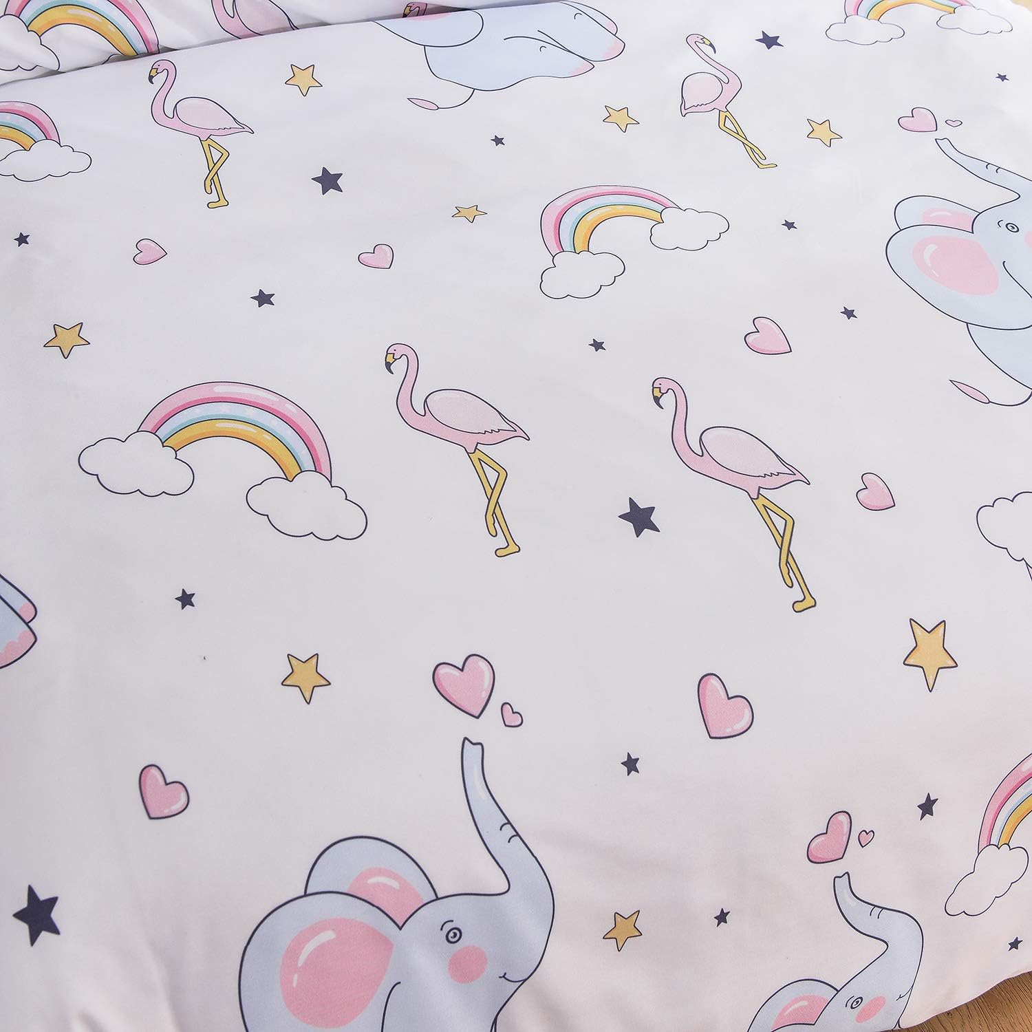Kids Duvet Cover Set,100% Microfiber 3pcs Bedding Cover Set for Boys and Girls,Soft and Breathable Comforter Cover with Cute Cartoon Printed