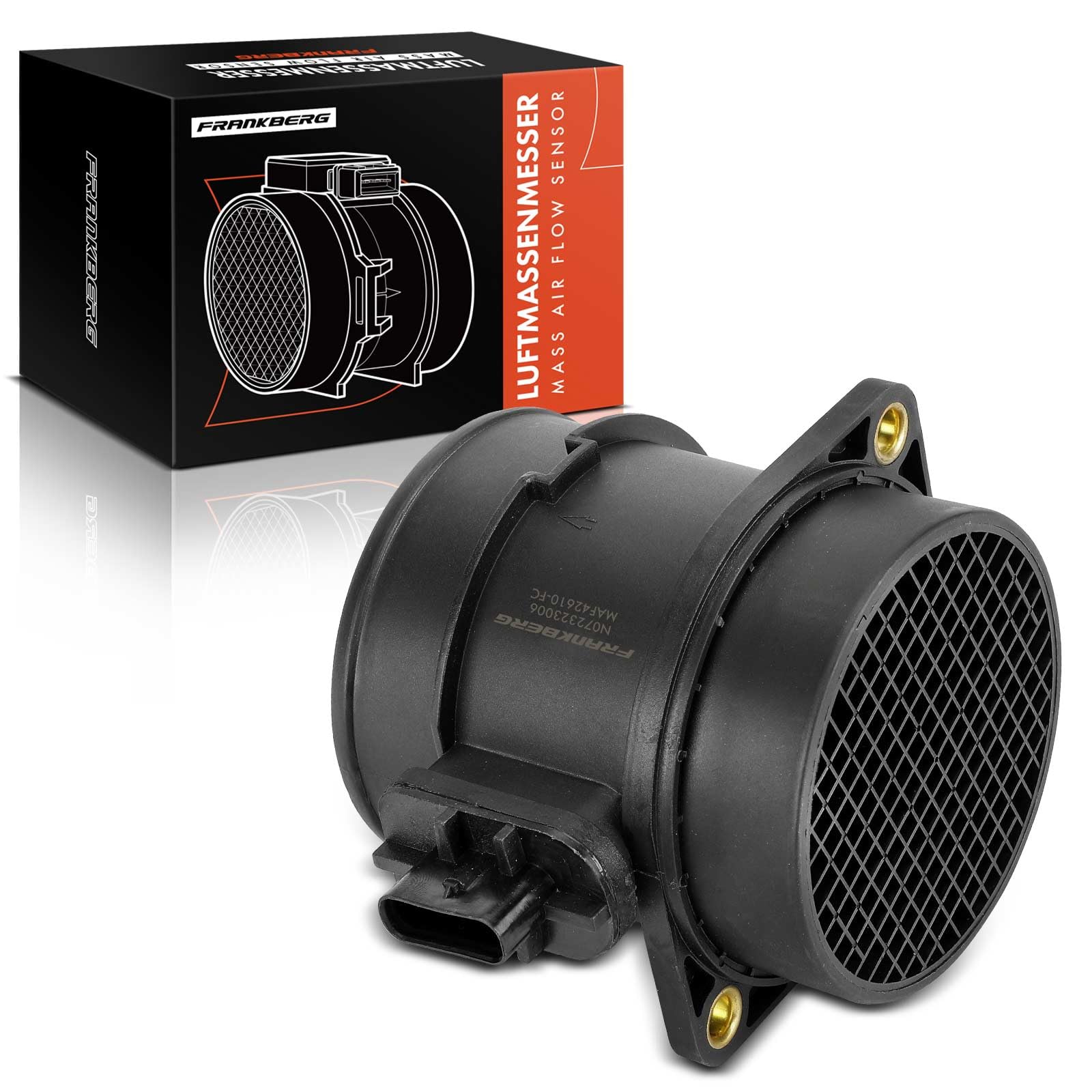 Frankberg Débitmètre d'air massique avec boîtier 281642F610 | Compatible avec: Sportage QL QLE, Stinger CK, Santa Fe II CM, Sorento III UM, Fourgonnette/SUV Santa Fe IV TM, i40 CW VF