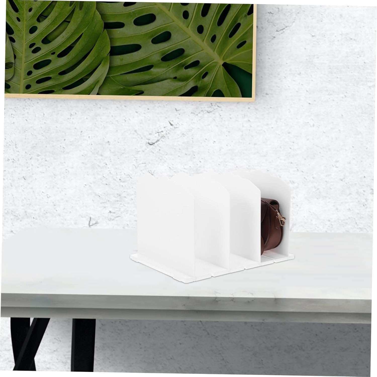 Adjustable Handbag Organizer Wavy Shelf Dividers Sturdy Plastic Closet Storage Rack Multi-Purpose Purse Holder for Efficient Bag Organization in Home and Office