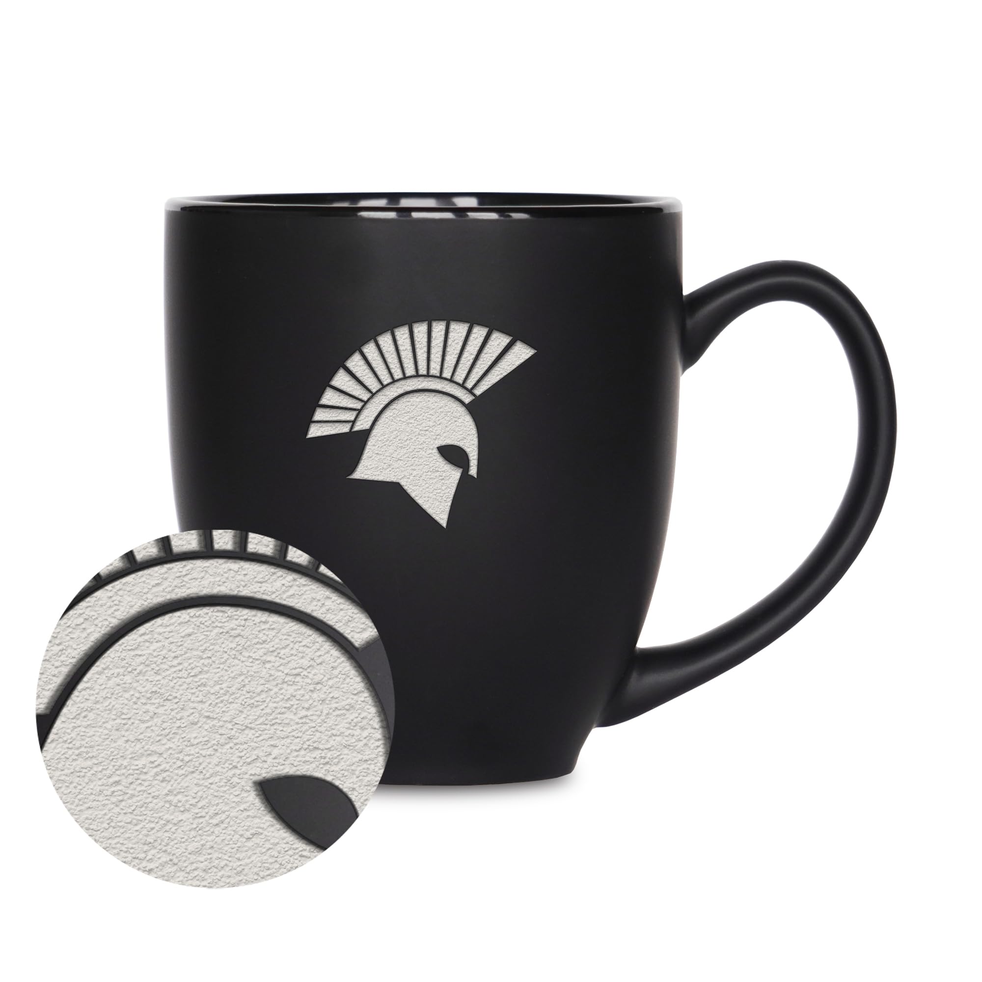 Tasse bistrot Missouri Baptist Spartans : grand mug isotherme en céramique noire mate