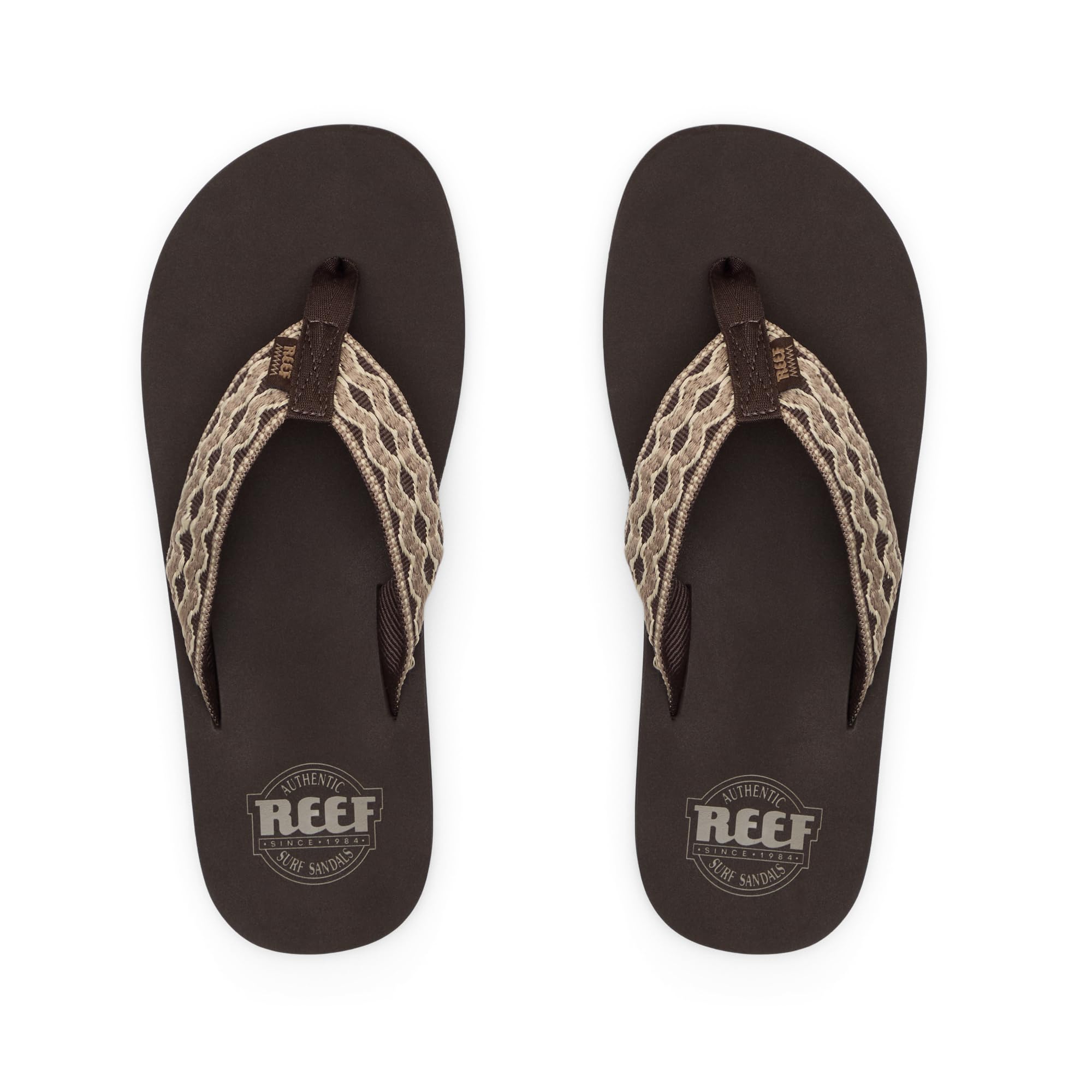 REEF Smoothy - Chanclas de playa para hombre, correa tejida suave hecha de PET 100% reciclado, Marrón marrón, 45 EU