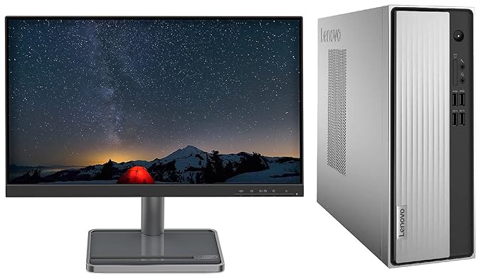 Lenovo IdeaCentre 3 Desktop (AMD Ryzen 3 3250U/4GB/1TB HDD/DOS/WiFi 5/Bluetooth 5.0) 90MVZ9KFIN + Lenovo L-Series 21.5