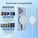 2Pack 15W Magnetic Wireless Charger Fast Charging Pad with 20W USB-C Adapter & 6FT Cables for iPhone 17/16/15/14/13/12 Series, AirPods Pro/3/2 – Travel & Office Ready