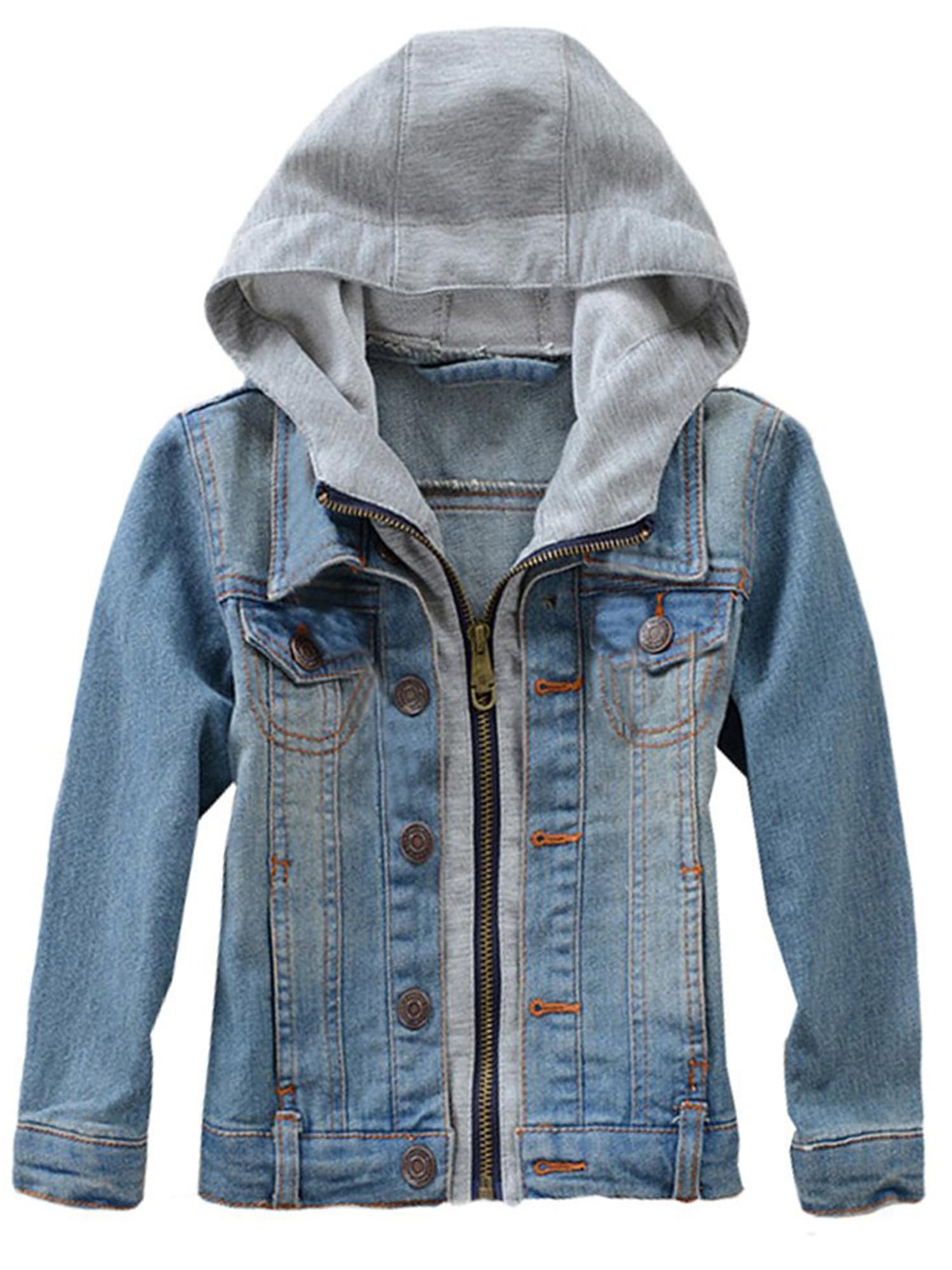 FTCayanz Mädchen Jungen Baby Beiläufig Stilvoll Frühling Herbst Jeans Denim Coats Mantel Kinder Jeansjacke Art 1-Blau