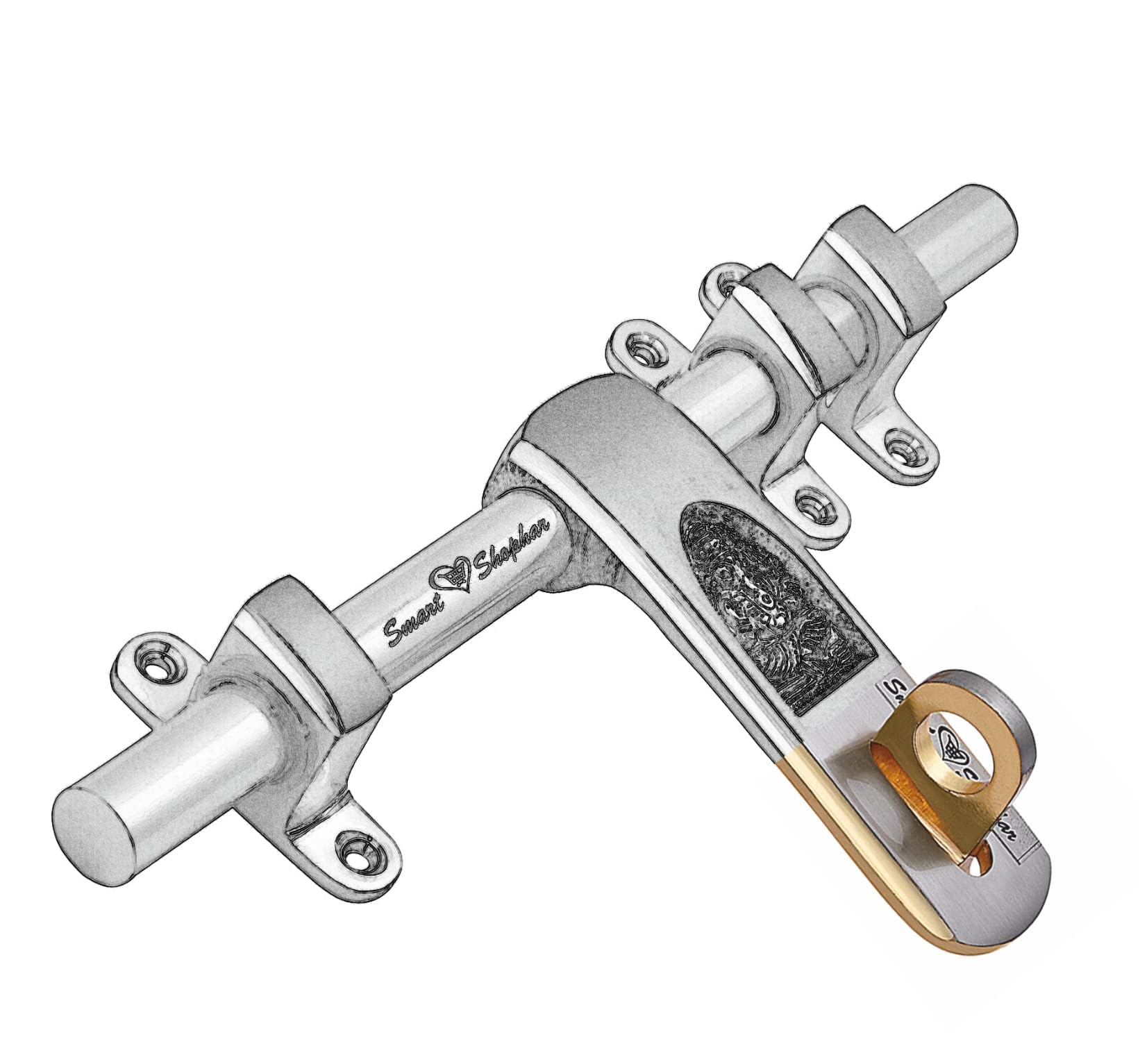 Brass Door Latch Hook - Secure Your Doors! -3