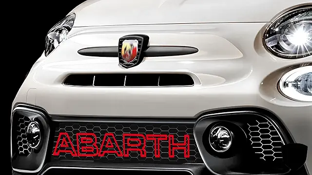 Adesivi Abarth per Fiat 500/595 e Punto - Scritte Griglia Anteriore Rosse