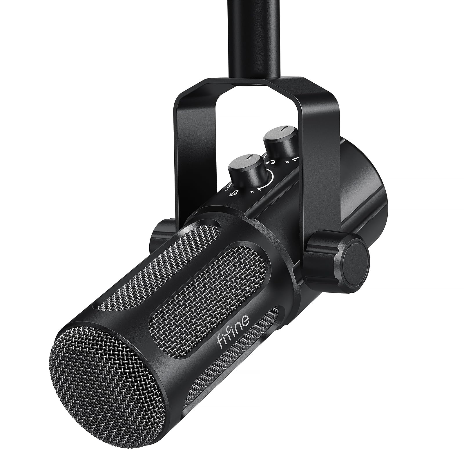 FIFINE USB/XLR Dynamisches Mikrofon für Gesang, Podcasts, Streaming, Aufnahme, Rundfunk, Studiomikrofon mit Stummschalttaste, Kopfhöreranschluss für PC/XLR-Mixer, TANK6