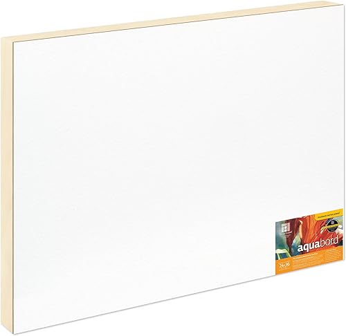 Miniatura 35 de Ampersand Art Supply Panel de pintura de acuarela: Serie Museo Aquabord, perfil plano de 1/8 pulgadas, 6 "x 6" - Paquete de 4