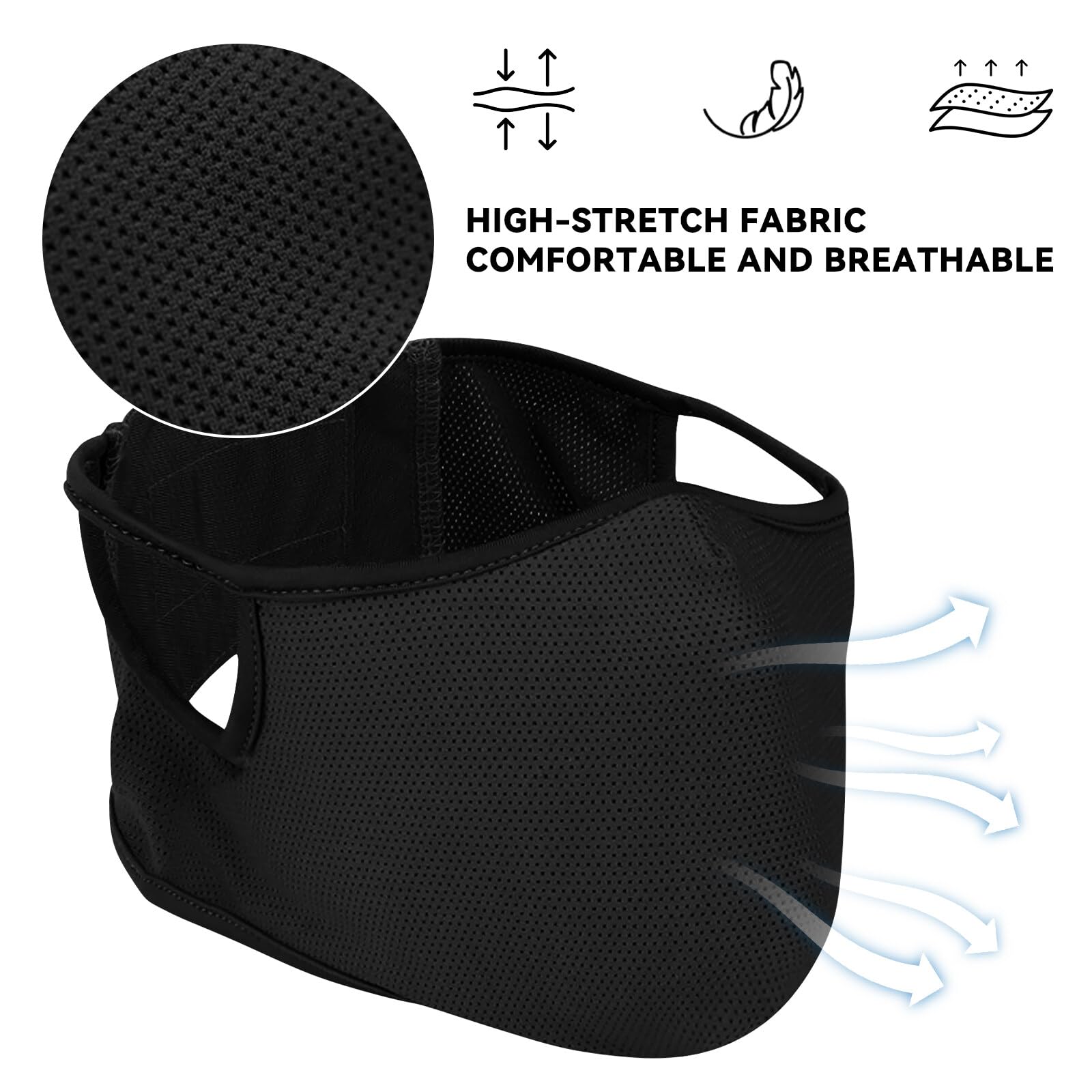 AOUTACC Masque de tir, Demi-Masque en Silicone, Tactique Multifonctionnel, Respirant, pour l'extérieur, BBS, Paintball, tir, Jeu de Survie CS - 3