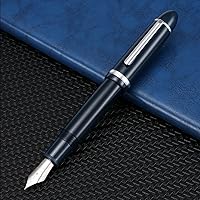 Vista 3 de Jinhao X159 - Pluma estilográfica #8 de punta media, color azul con clip plateado, acrílico de gran