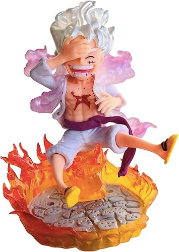 Nica Luffy Gear 5 figuras de acción de anime de una pieza, estatua de exhibición de figuras de cumpleaños, decoración de tartas de cumpleaños,