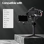 Nitze Moniteur Gimbal pour DJI RS4 Mini/RS 4 Pro/RS4 /RS Mini/ RS3 Pro/ RS3/ RSC 2/ RS2, avec NATO Serrure et pince 360° Moniteur de champ rotatif, 3 kg Charge utile - N28-S1