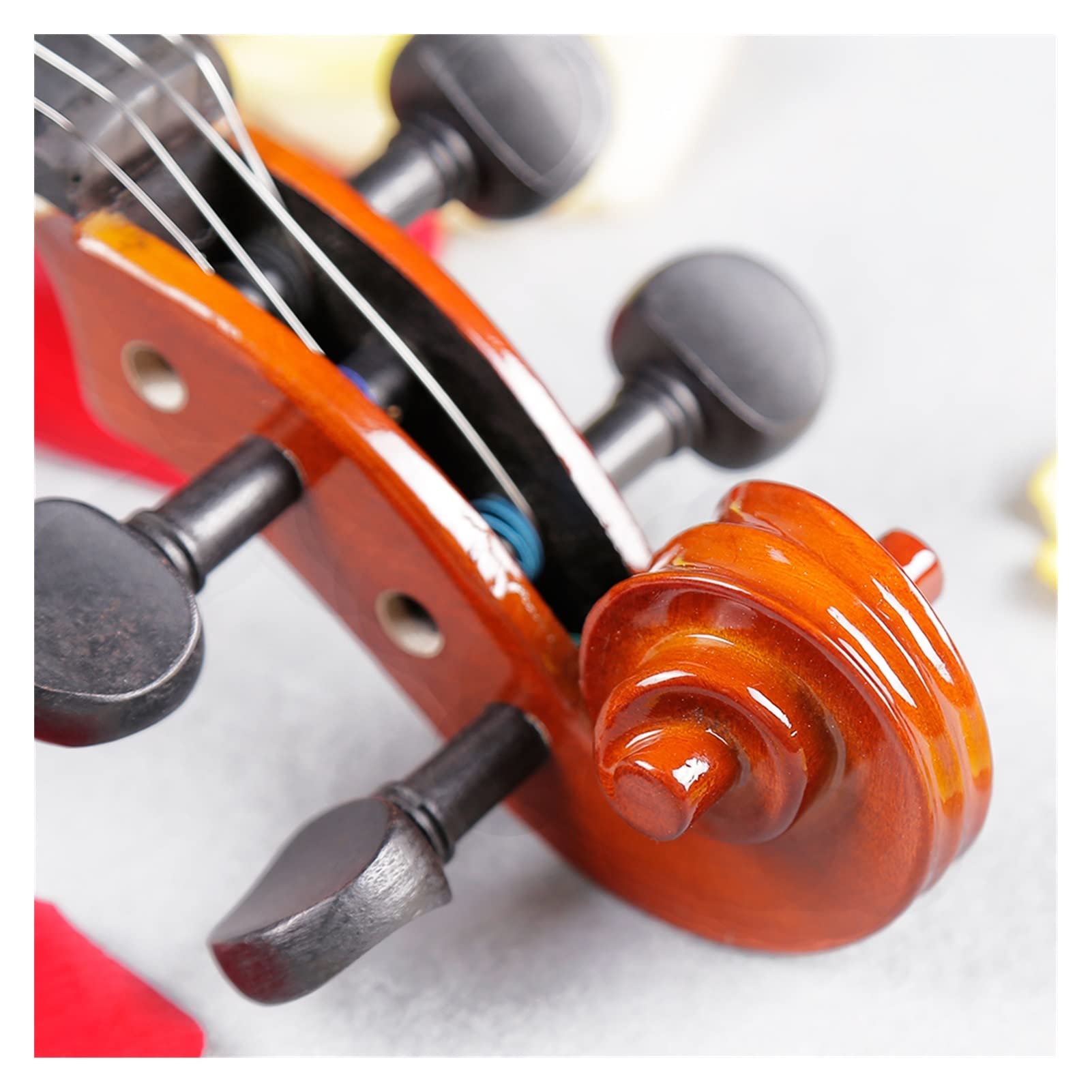 Violino Vernice Violin Artigianale Acero In Legno Viole Viole Strumento Musicale/Caso/Disattiva/Disattiva Violino (Color : 4-4)