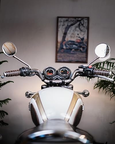 Vista 19 de Motorcycle Handlebar Leather Throttle Grips Wrap Covers With 3M Tape Universal for all Bike Handles Accessories By Trip Machine Company Cherry Red