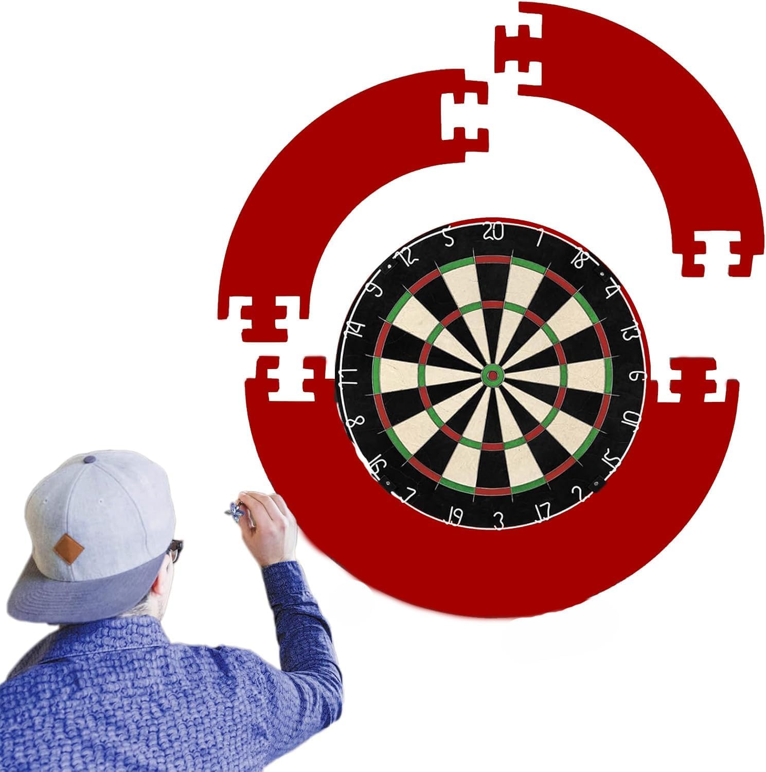 Dart Catchring Surround, pierścień do łapania darta, 5-częściowy zestaw do ochrony ściany
