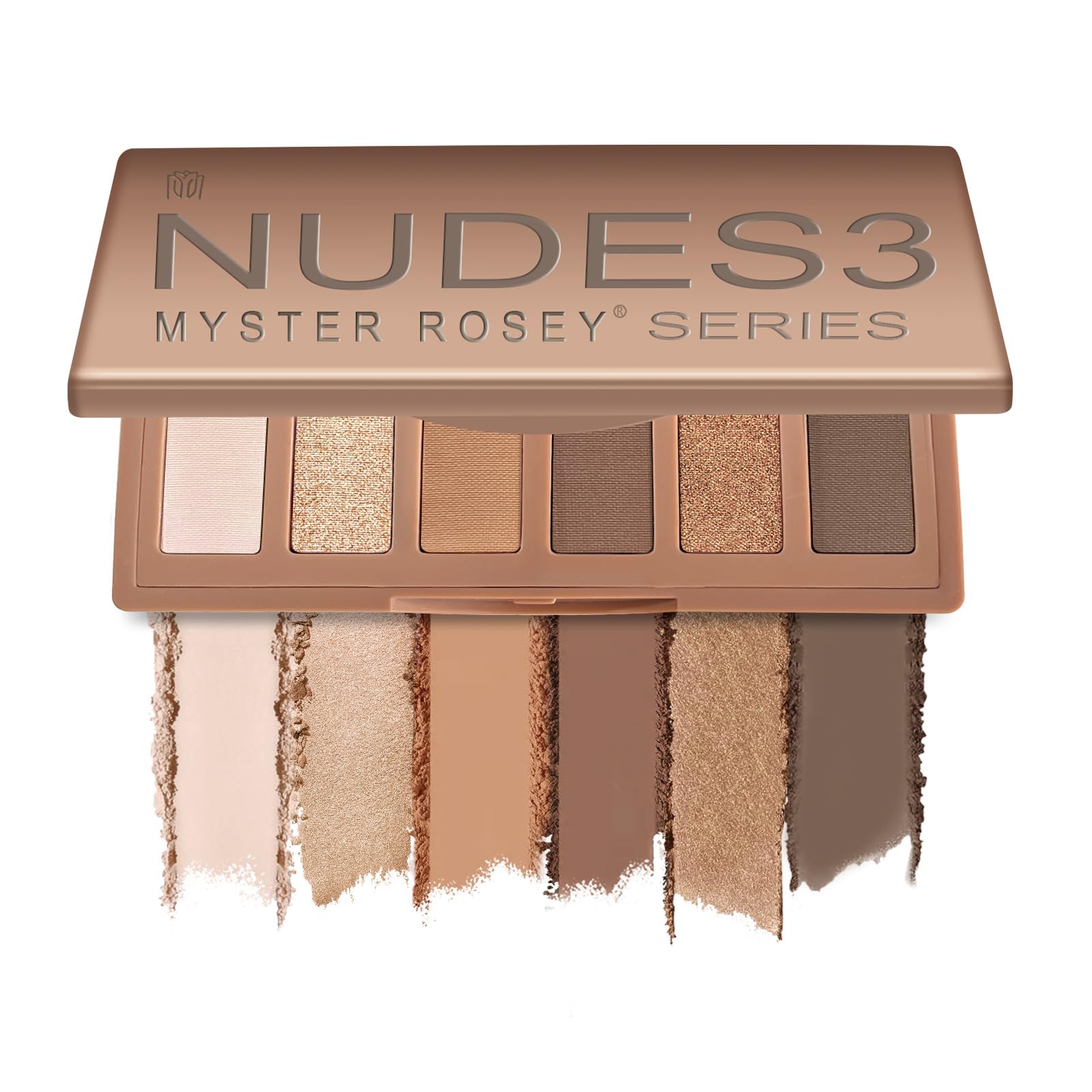 MYSTER ROSEY Nudes 3 Mini Eyeshadow Palette, Neutral Eye Shadow Palettes nude gold brown