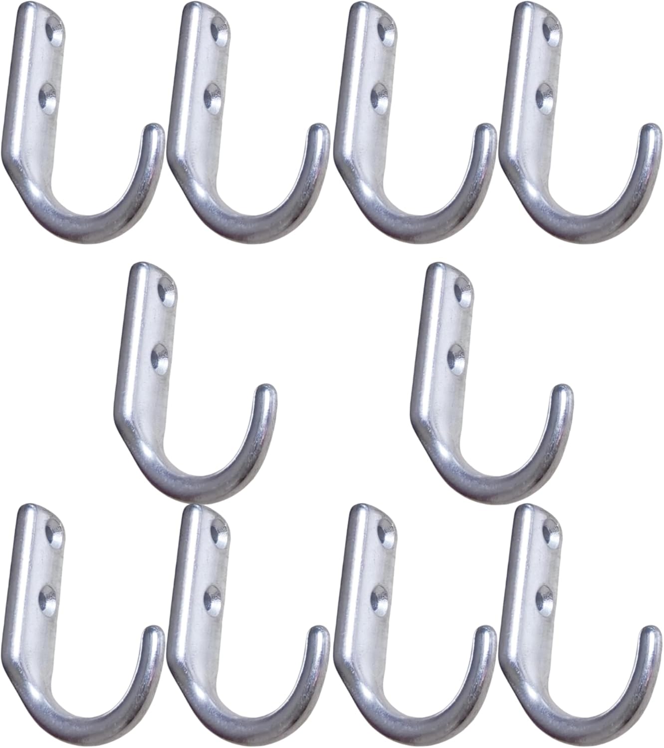 Heavy Duty Stainless Steel 316 Wall Hook, Marine Grade Wall Hanging Key Clothing Single Coupler, Garage Hook Storage Utility Hooks (Type J-10pcs)
