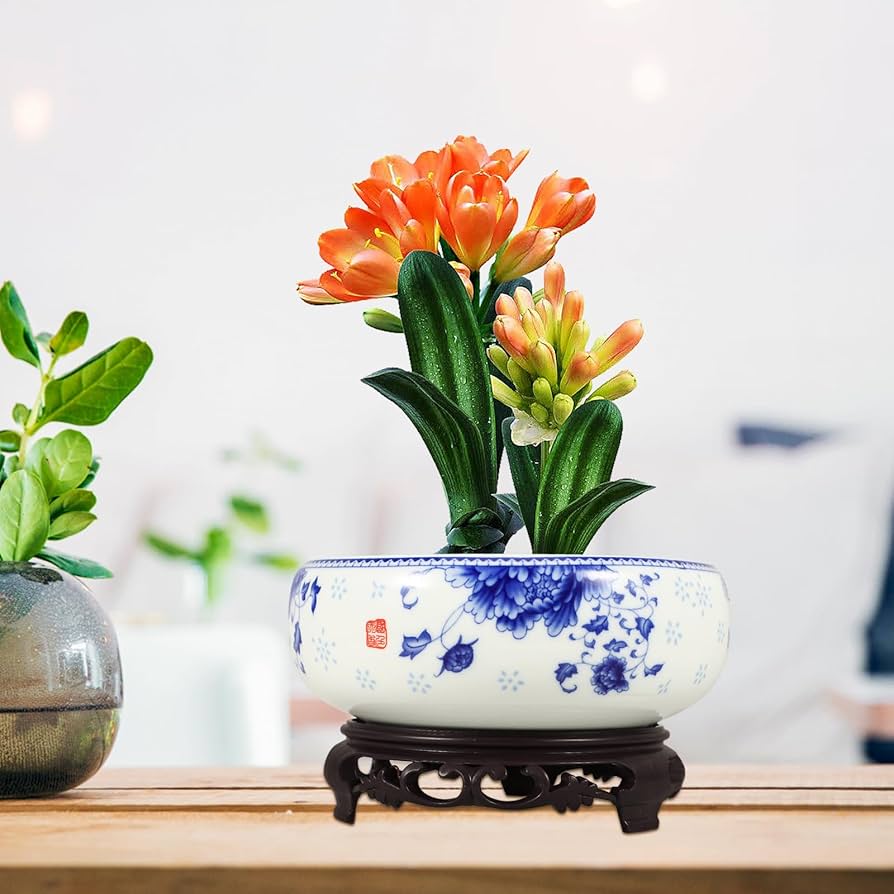 Amazon.co.jp: OUNONA 金魚鉢 睡蓮鉢 陶器 スタンド付き 広口 Amazon.co.jp: OUNONA 金魚鉢 睡蓮鉢 陶器 スタンド付き 広口