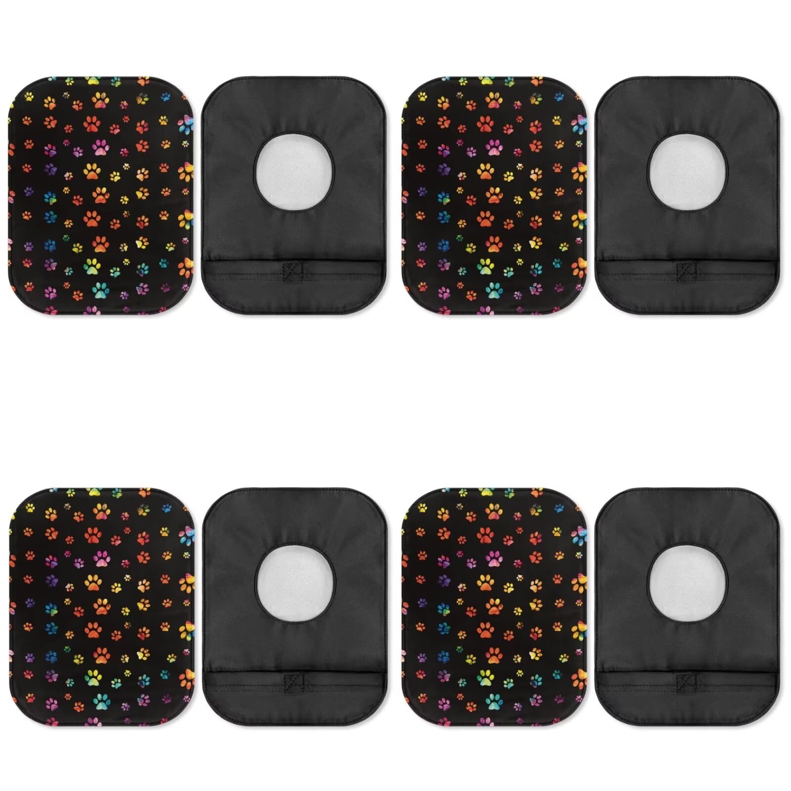 Uorisanigo 4 Pack Ostomy Pouch Cover Washable Stretchy Bag Cover Dog Paw Pattern Odor Control Colostomy Bag Cover Care Protector Odor Reducing Ostomy Ileostomy Pouch Covers Decor