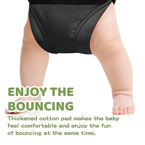 Miniatura 3 de Hapbabe Jersey de bebé 2 en 1 con soporte, resorte premium, para bebés de 6 a 12 meses, función de arnés para caminar, fácil de plegar y almacenar,