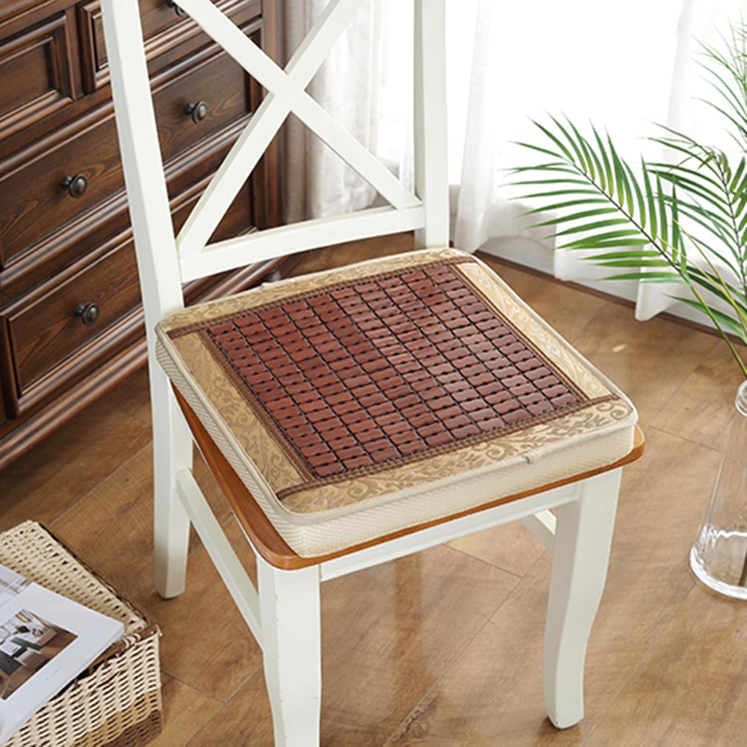 [KUZQIM] クッション 座布団 コーヒー色 冷感 チェアパッド おしゃれ 滑り止め 通気性 蒸れない 座面クッション 冷感素材