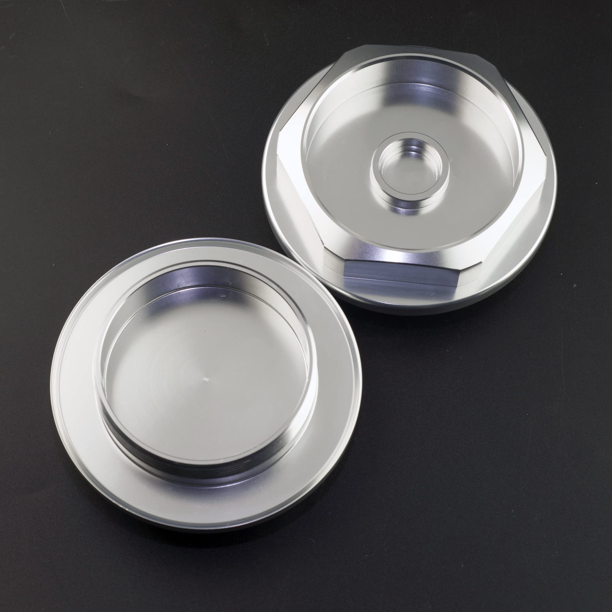 RhinoTuning 1 sztuka kołpaków piasty 102 mm OD 102 mm ID 72 mm, osłona piasty kompatybilna z RS005- RS358 (srebrna)