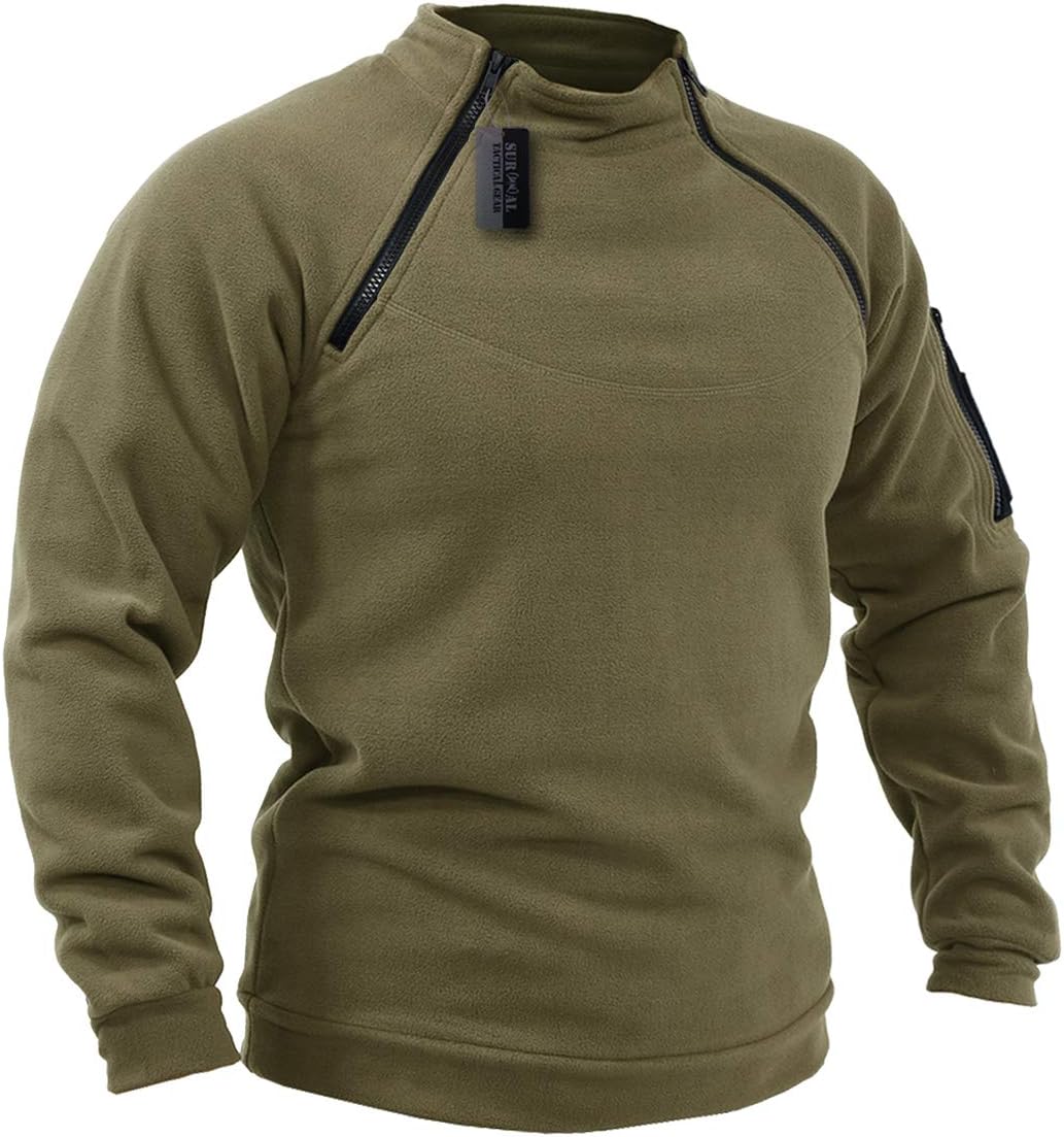 ZAPT Cold Weather Tactical Soft Shell 2-Zip Warm Fleece Jacket Military Special Polartec Thermal Pro Fleece