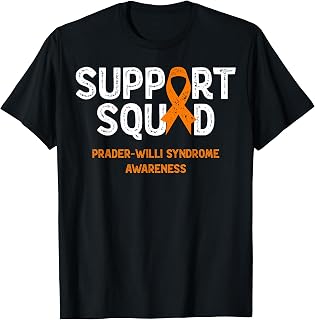 Prader-Willi Syndrome Awareness Day Support Squad Orange T-Shirt