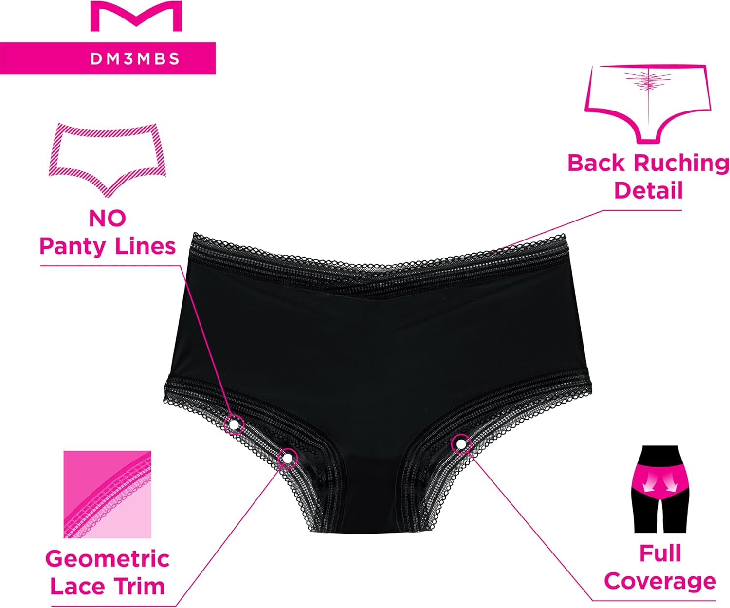 Maidenform womens Microfiber Boyshort Underwear, Modern Full Coverage Boyshort Panty, 3-pack - Image 5