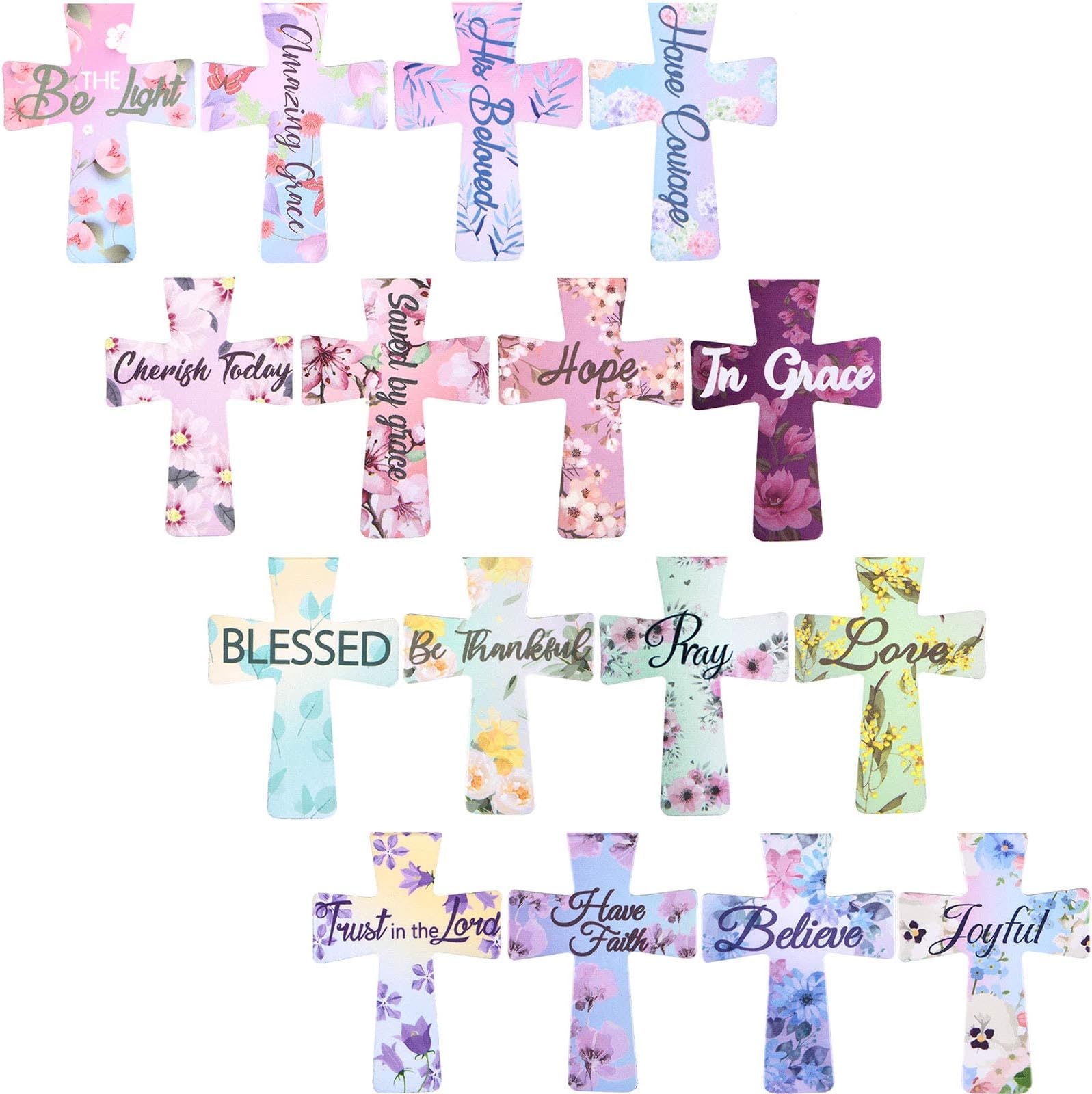 48 Pieces Floral Magnetic Bookmarks: Cute Magnetic Page Clips for Student Office Reading Stationery, 16 Styles