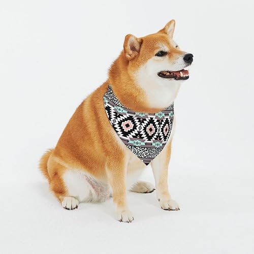 Miniatura 2 de Pañuelos para perros con hebilla ajustable para mascotas, diseño de nativos americanos, bufanda triangular lavable, tres tamaños