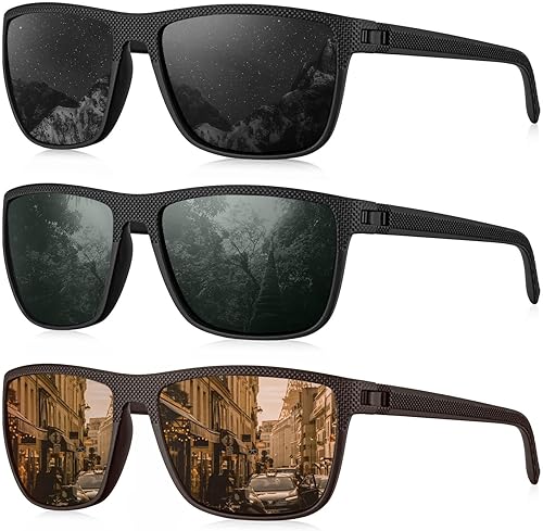 KALIYADI Gafas de sol polarizadas para hombre, gafas de sol ligeras con protecciĂłn UV para conducir, pescar y jugar golf KALIYADI Gafas de sol polarizadas para hombre, gafas de sol ligeras con protecciĂłn UV para conducir, pescar y jugar golf