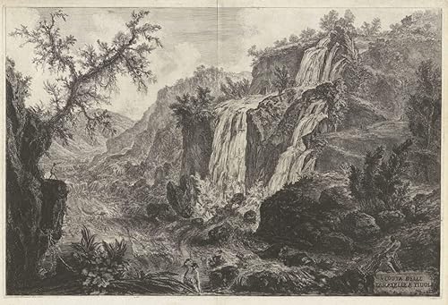 Abstract Wall Art Giclee Artwork Famous Vedutae Cascatelle aTivoli By BattistaPiranesi for Home Decor 60x90cm