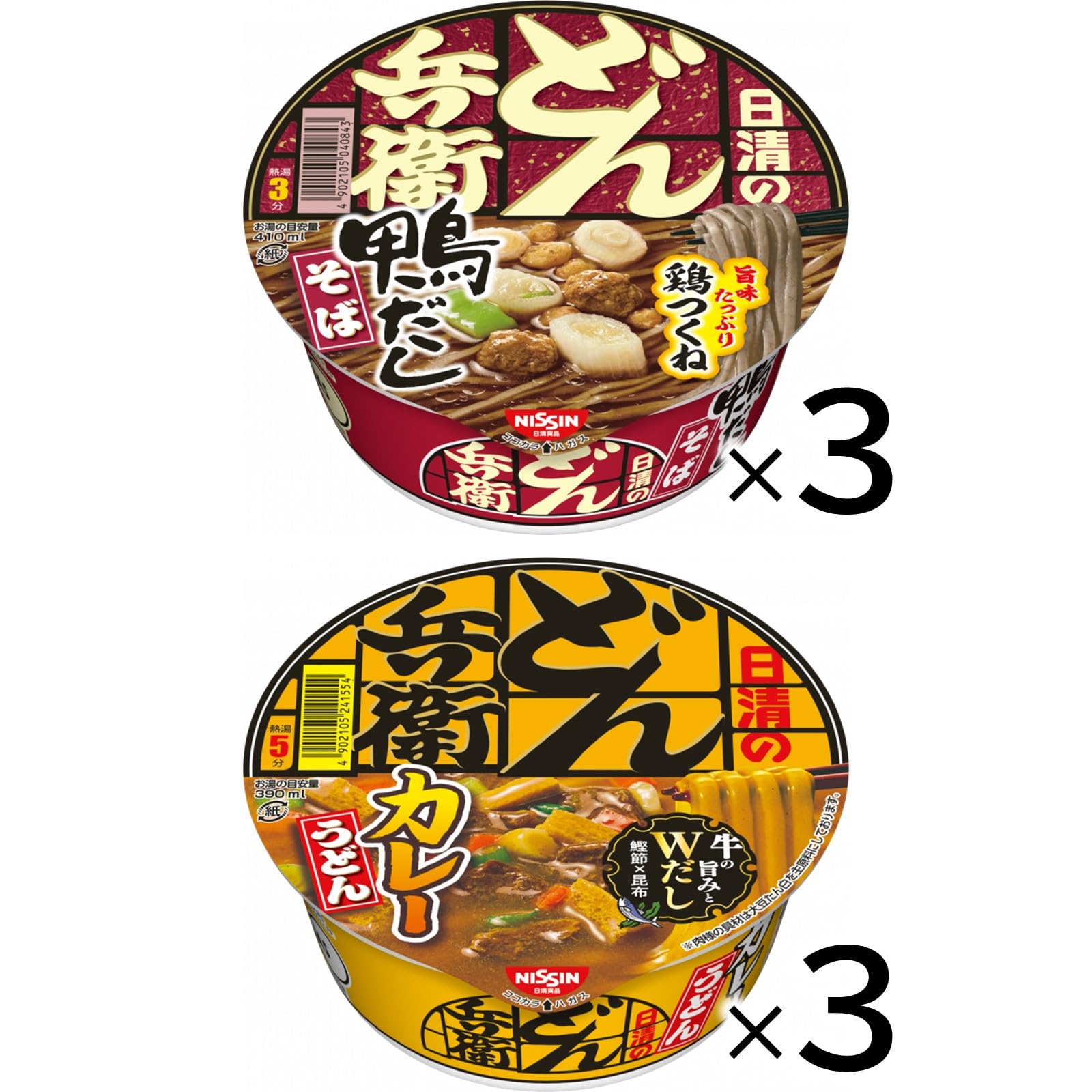 Amazon.co.jp: どん兵衛 通常サイズ(うどん・そば各種)6種 詰め合わせ