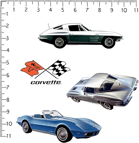Miniatura 2 de Chevrolet Corvette - Paquete variado de calcomanías grandes para automóvil, para laptop, botella de agua, álbumes de recortes, tableta, monopatín,