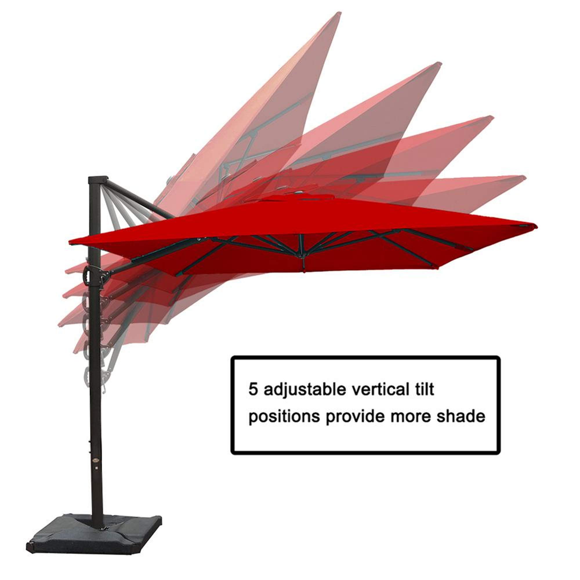 Buy Abba Patio 8 x 10ft Offset Patio Umbrella Rectangular Cantilever