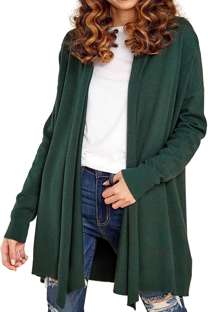 Amazon Hosiyo ロング カーディガン 長袖 ポケット 付き ロングカーディガン 薄手 オールシーズン シンプル レッド グリーン カーディガン 前開き カーディガン ボレロ 通販