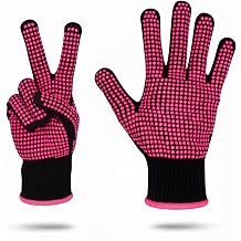 YOILES 1Pair Red BBQ & Grill Gloves, Oven Gloves, Silicone Oven Mitts Heat Resistant Grilling Gloves Fireproof Non-Slip for Barbecue Cooking Baking Smoking