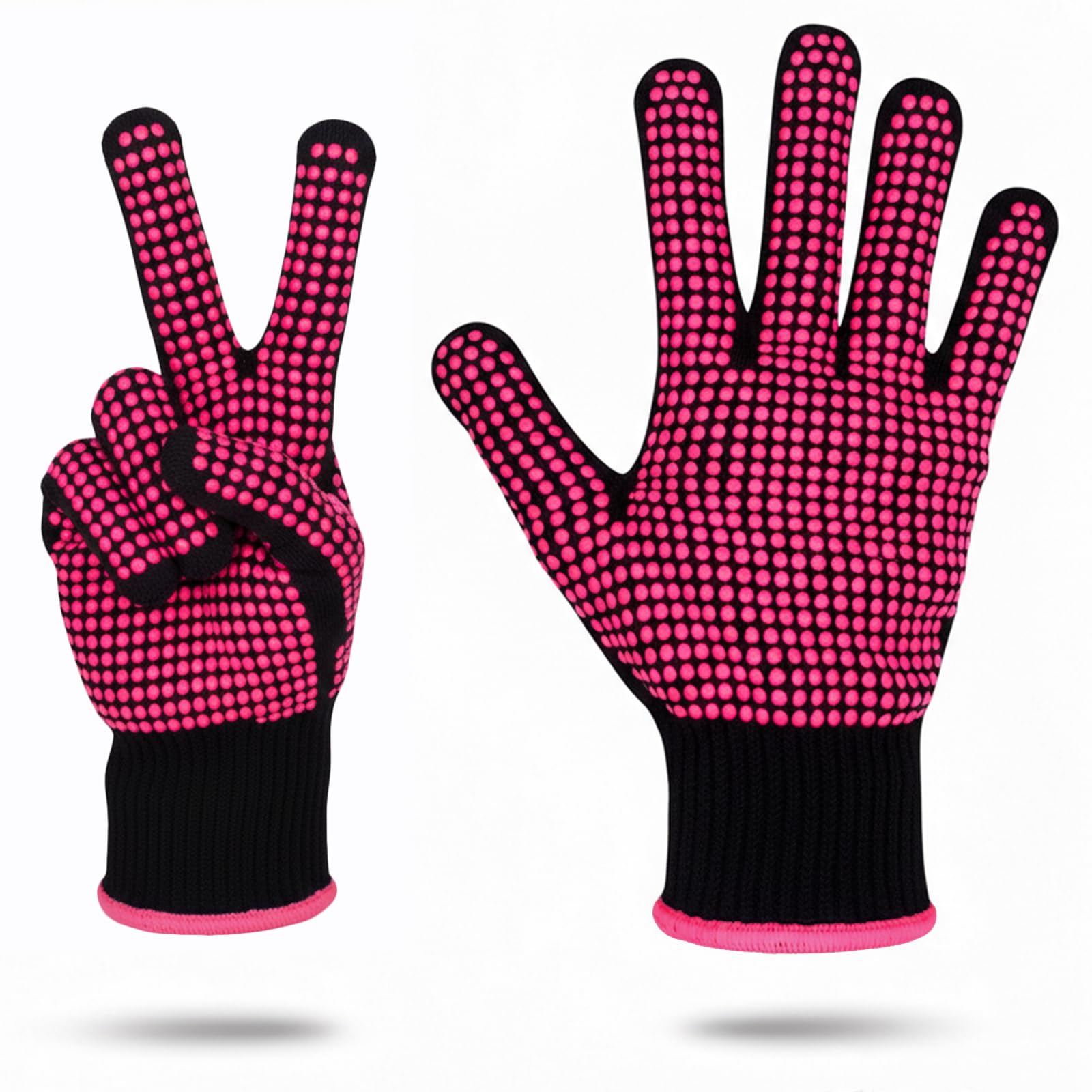 Gants rouges pour barbecue YOILES silicone résistant à la chaleur