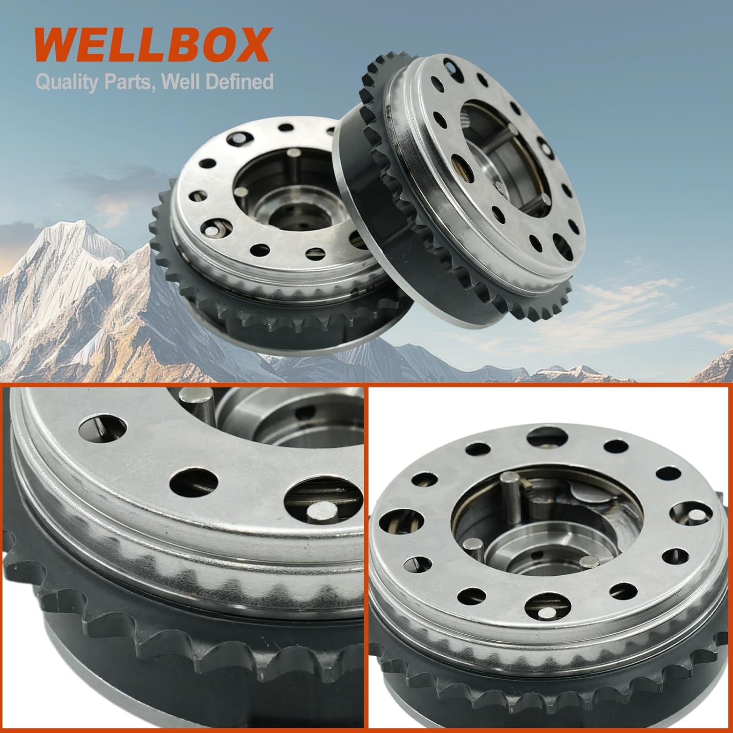 VVT Camshaft Sprocket Gears Intake & Exhaust - Compatible with BMW X3 X4 Z4 520 528 328 428i N20 N26 - OE 11367583818 11367583819