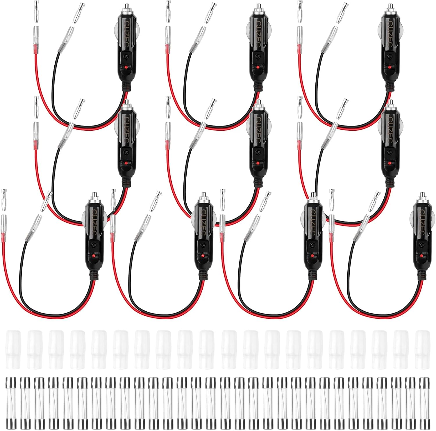 CUZEC (10-PCAK) 12V Cigarette Lighter Power Adapter