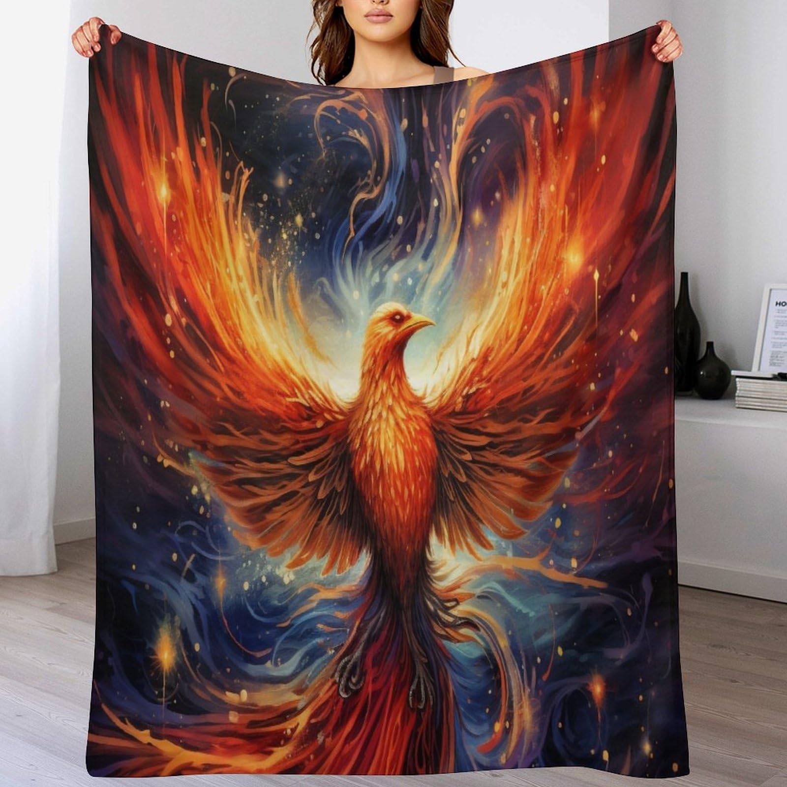 Couverture lourde Phénix anti-stress et hypoallergénique en flanelle douce