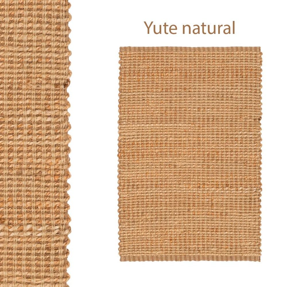 LOLAhome - Alfombra Grande de salón en Yute 100% Natural Trenzado de 200x140 cm. Diseño Artesanal Muy versátil. Viste Tus Suelos aportando máximo Bienestar, Calidez y Confort Atemporal.