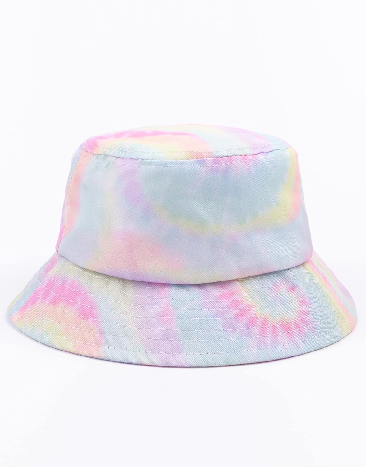 Barbie Bucket Hat for Girls | Kids & Teens Multicoloured Tie Dye One Size Sun Hat | Embroidered Headwear Soft Crown with Peak