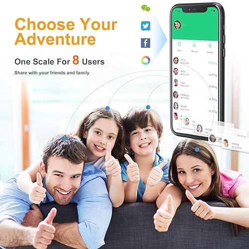 Miniatura 5 de Báscula profesional de grasa corporal, báscula de baño inteligente digital más precisa para peso corporal, pantalla LED, 18 métricas de composición