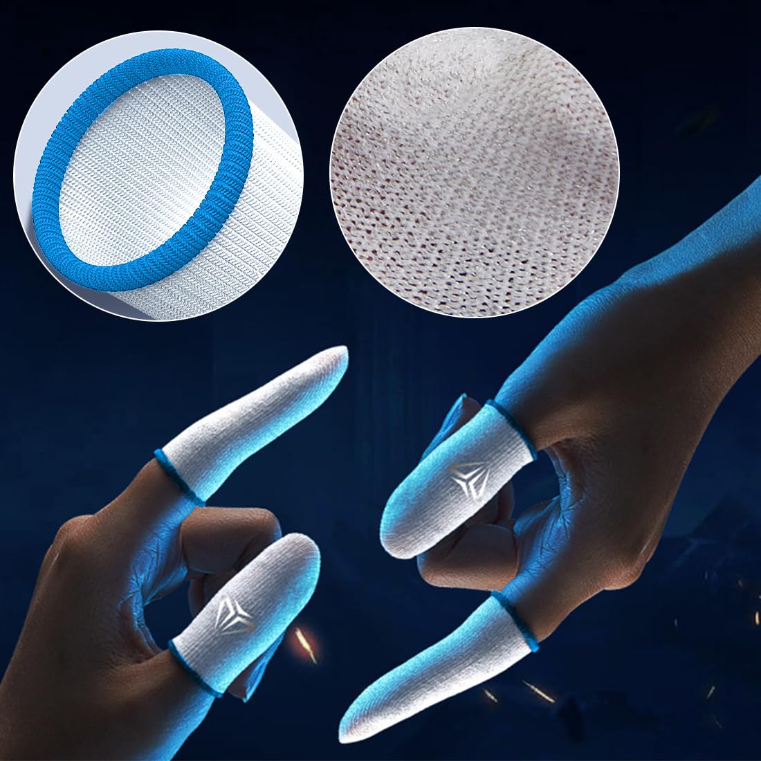 4 Pezzi Finger Sleeves per Giochi Mobili Pubg, Guanti Traspiranti per Touch Screen, Anti-Sudore, Antiscivolo, Ultra Sottili, per Gaming, Touchscreen per Pollice Mobile